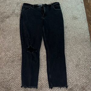 Black  Abercrombie distressed skinny jeans